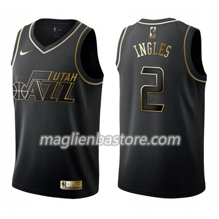 Maglia NBA Utah Jazz Joe Ingles 2 Nike Nero Golden Edition Swingman - Uomo